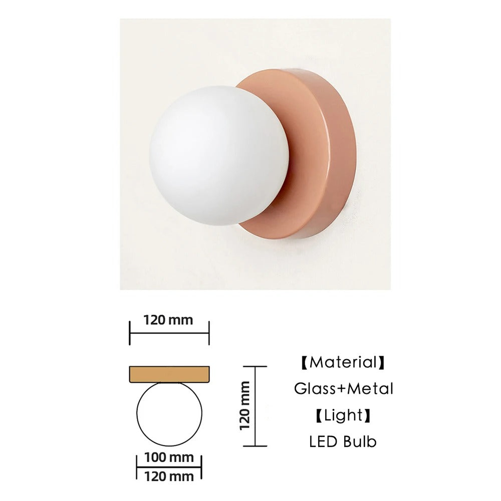 Minimalist Scandinavian Wall Lamp with Glass Shade